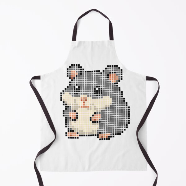 Item preview, Pixeled hamster (dark grey) designed and sold by Brain Fart Buffet.