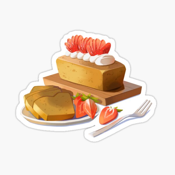 Item preview, Strawberry pound cake designed and sold by namocchiart.