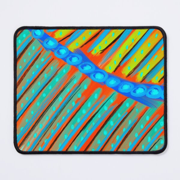 Item preview, Electric Flow – Pattern astratto dinamico in arancione e blu neon designed and sold by SUFT.