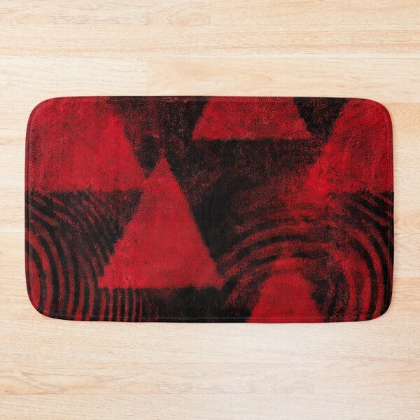 Item preview, Distressed Red Triangles With Echo Marks Pattern designed and sold by bubblegoth.