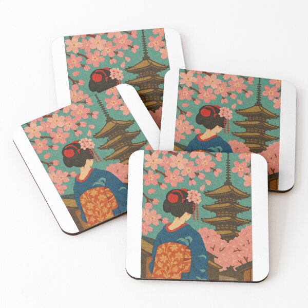 Item preview, Maiko in Spring – Yasaka Pagoda and Sakura Bloom designed and sold by ZenWhisper.