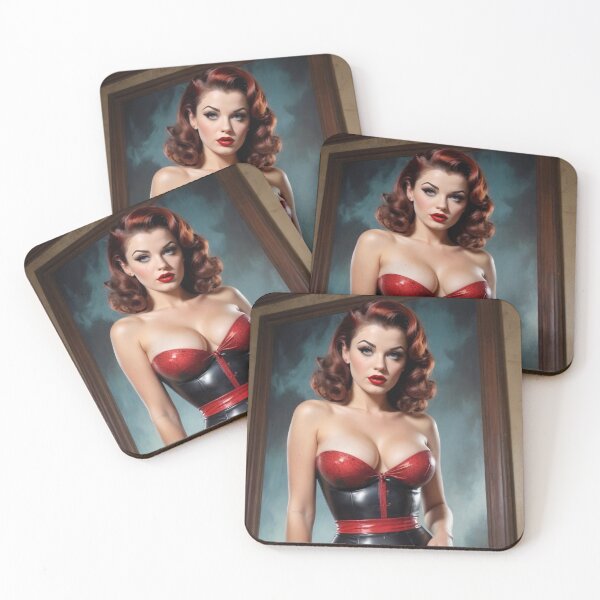 Item preview, Vintage 1940's Dom Red Head Pin Up designed and sold by MissSaylor.