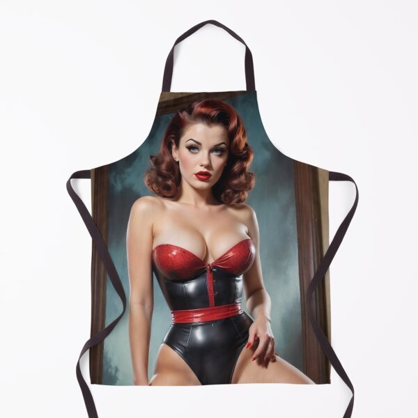 Item preview, Vintage 1940's Dom Red Head Pin Up designed and sold by MissSaylor.