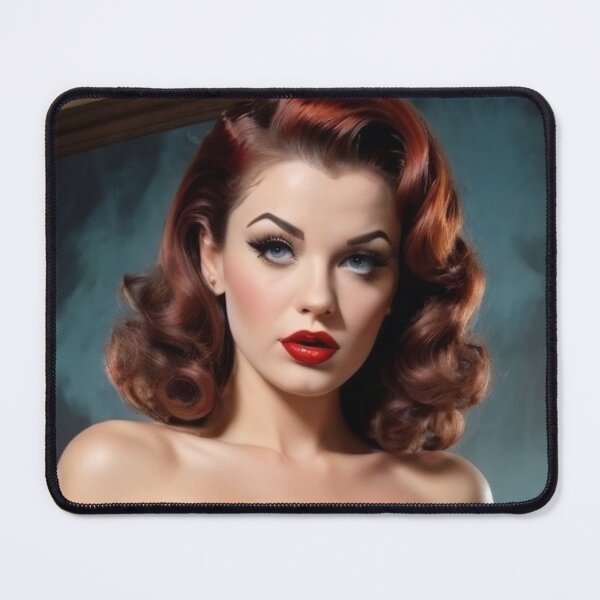 Item preview, Vintage 1940's Dom Red Head Pin Up designed and sold by MissSaylor.