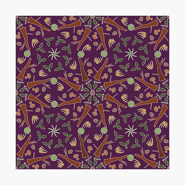 Item preview, Woodland Pattern - Purple designed and sold by MFellArt Creations.