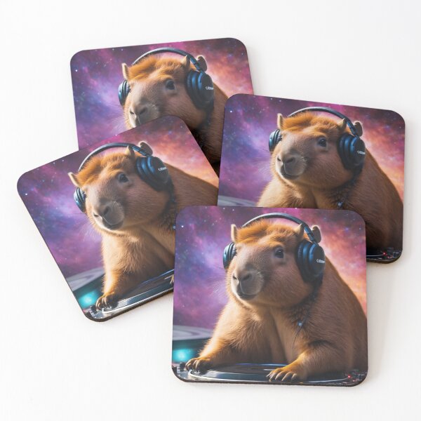 Item preview, capibara DJ, cosmic style designed and sold by elkuni.