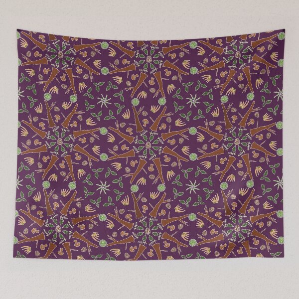 Item preview, Woodland Pattern - Purple designed and sold by MFellArt Creations.