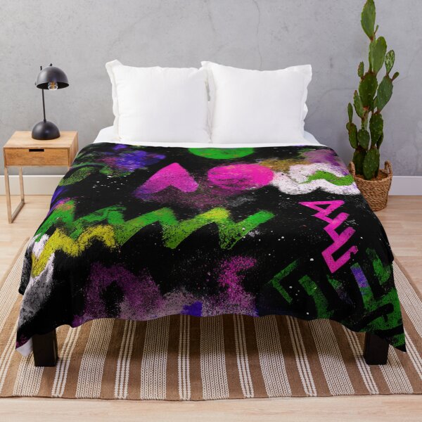 Item preview, Neon Grunge Pattern with Retro Shapes designed and sold by bubblegoth.