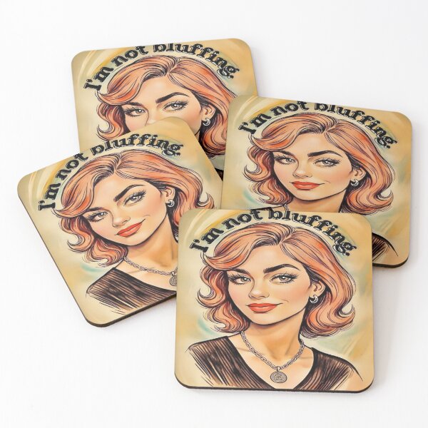 Item preview, Retro Woman Portrait: I'm Not Bluffing designed and sold by gleefulme.