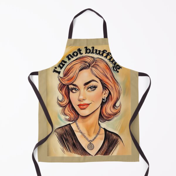 Item preview, Retro Woman Portrait: I'm Not Bluffing designed and sold by gleefulme.