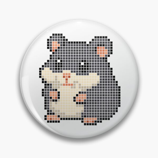 Item preview, Pixeled hamster (black) designed and sold by Brain Fart Buffet.