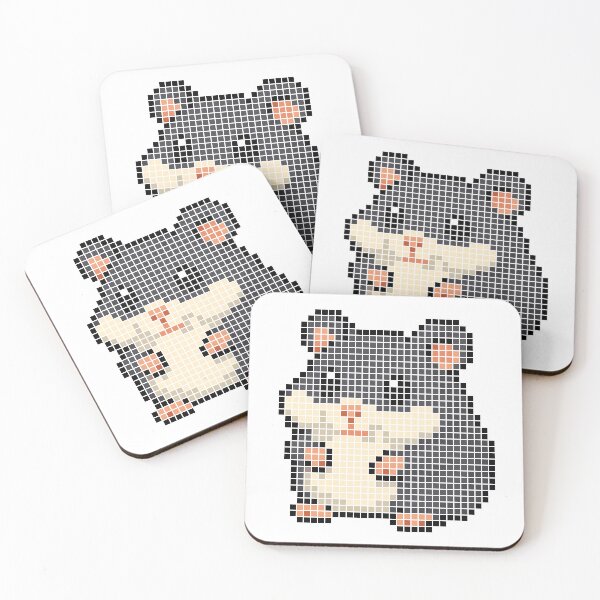 Artikelvorschau, Pixelhamster (schwarz) entworfen und verkauft von Brain Fart Buffet.