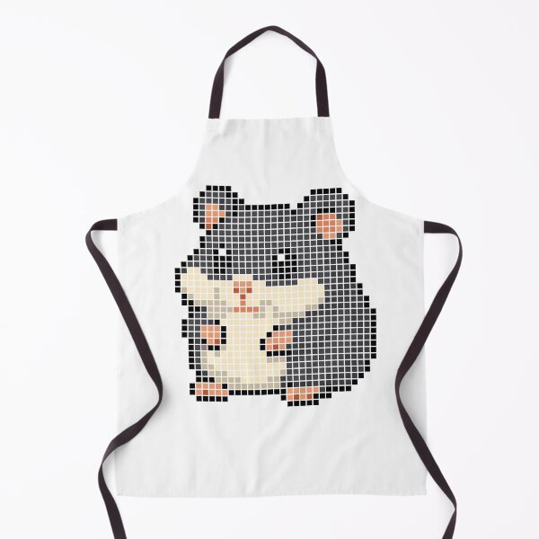 Item preview, Pixeled hamster (black) designed and sold by Brain Fart Buffet.