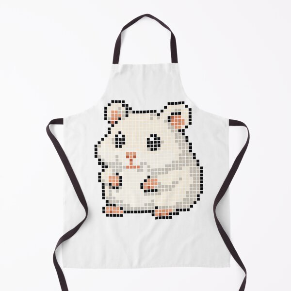 Item preview, Pixeled hamster (white) designed and sold by Brain Fart Buffet.
