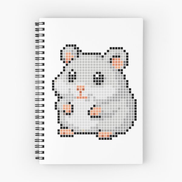 Artikelvorschau, Gepixelter Hamster (silber) entworfen und verkauft von Brain Fart Buffet.