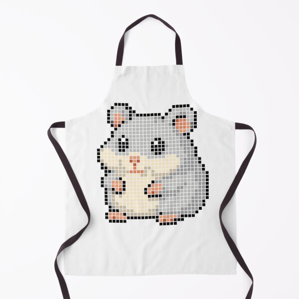 Item preview, Pixeled hamster (light grey) designed and sold by Brain Fart Buffet.