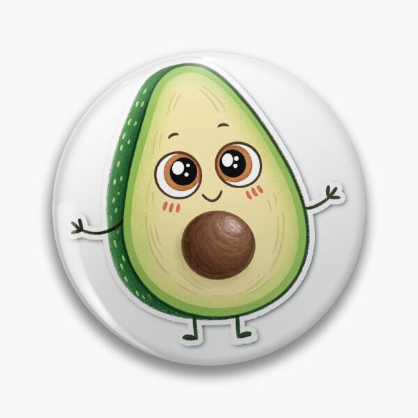 Item preview, A cartoon drawing of a avocado with a face - sticker designed and sold by elkuni.