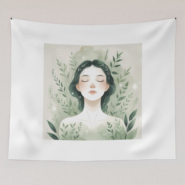 Item preview, Breathe Into Calm – Earth Spirit Portrait designed and sold by EightMustangs.