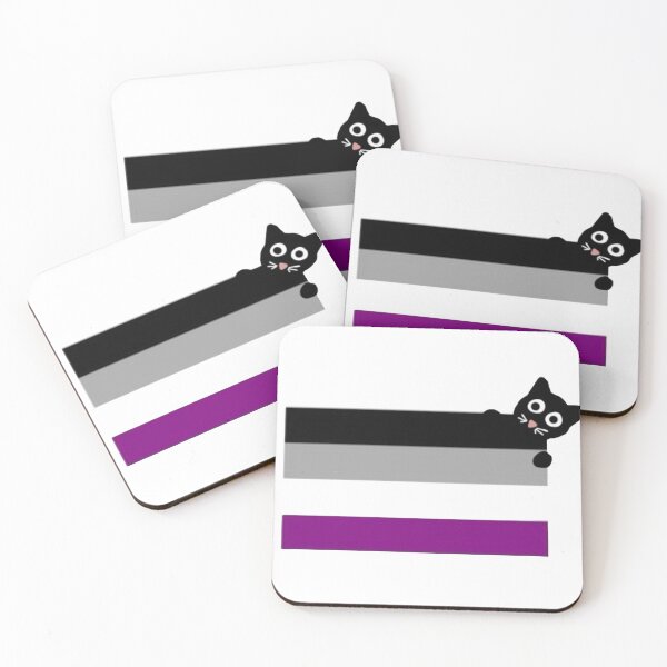 Item preview, Kitty Asexual pride designed and sold by Dragon’s Den Designs.