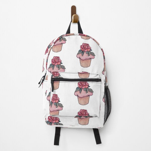 Item preview, Cupcake with Pink icing and Pink Rose Drawing designed and sold by JoyfulWhimsy.