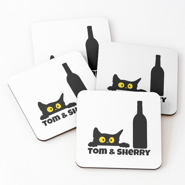 Item preview, Funny Tom & Sherry Cat & Wine Pun Design designed and sold by GorinART.