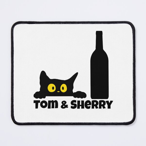 Item preview, Funny Tom & Sherry Cat & Wine Pun Design designed and sold by GorinART.