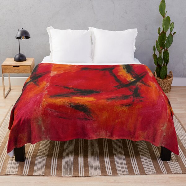 Item preview, Bold Red Abstract Art Print – Expressionist Wall Decor designed and sold by weirdfishes123.