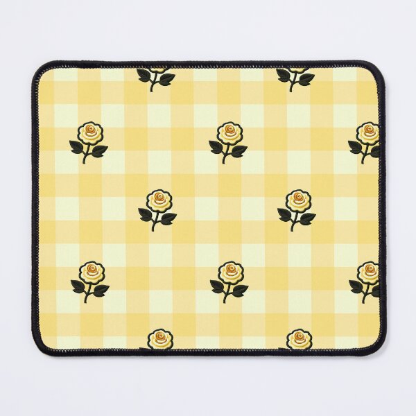 Item preview, Butter Yellow Gingham Roses Pattern designed and sold by SilverPegasus.