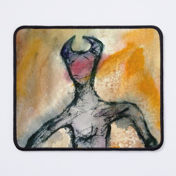 Item preview, Nyarlathotep Petroglyph – Surreal Lovecraftian Cave Horror Watercolor	 designed and sold by Victor Shadehorn.