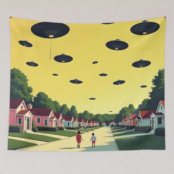 Item preview, The Day They Hovered designed and sold by AlienInkvasion.