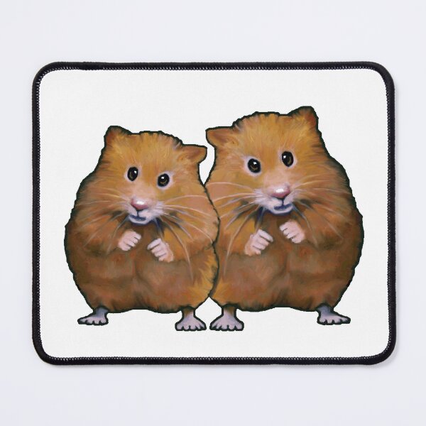 Item preview, Hamster Couple Cute Whimsical Art Two Hamsters designed and sold by JoyfulWhimsy.