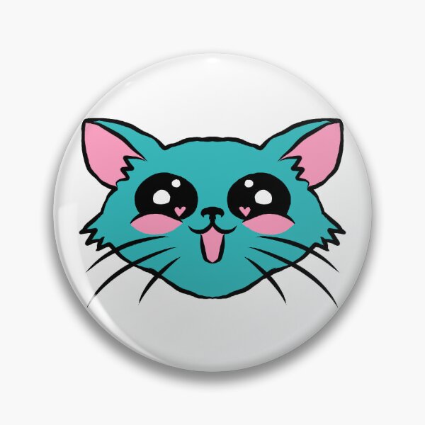 Item preview, Kawaii Cat Face: Blushing Sodalite - Derpy Mode designed and sold by NerdyChibi.