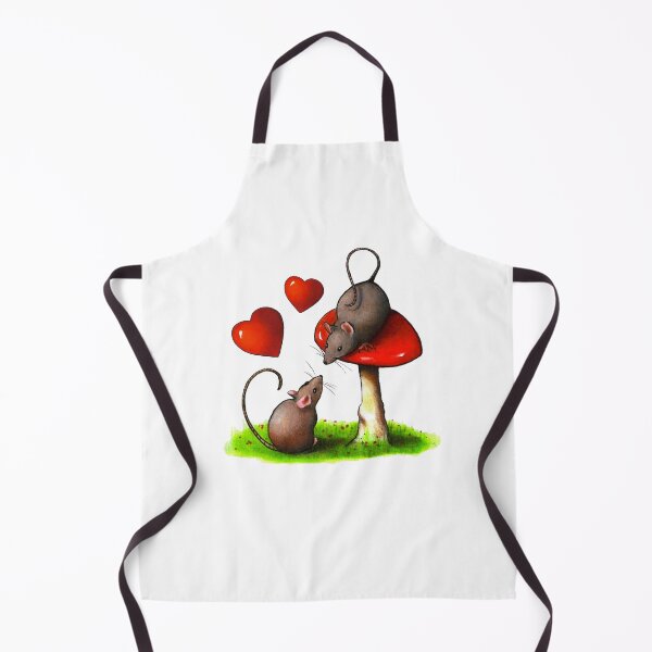 Item preview, Mice in Love Mouse on Toadstool Red Hearts Cute Artwork designed and sold by JoyfulWhimsy.