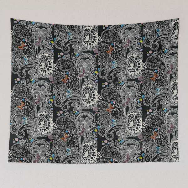 Item preview, white on black butterflies designed and sold by tnlisa.