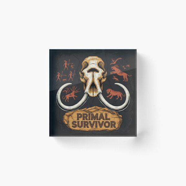 Item preview, Primal cave art with mammoth and sabertooth. designed and sold by j-2k.