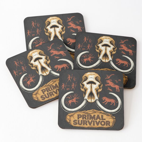 Item preview, Primal cave art with mammoth and sabertooth. designed and sold by j-2k.