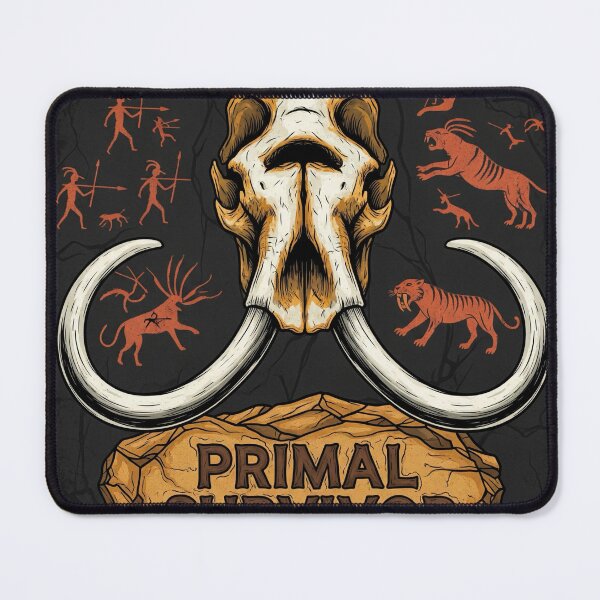 Item preview, Primal cave art with mammoth and sabertooth. designed and sold by j-2k.