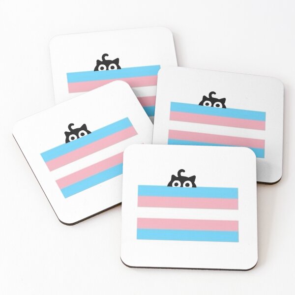 Item preview, Cat Transgender pride designed and sold by Dragon’s Den Designs.