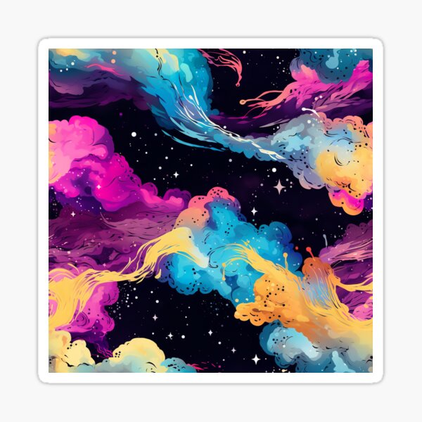 Item preview, Electric Plumes in Deep Starfield Pattern designed and sold by bubblegoth.