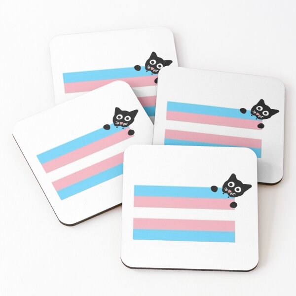 Item preview, Kitty Transgender pride designed and sold by Dragon’s Den Designs.