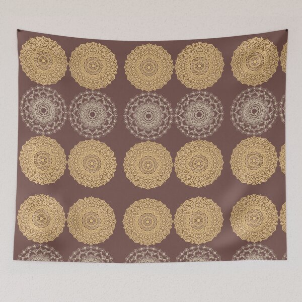 Item preview, Golden Mandala Pattern – Elegant Boho Floral Circle Design designed and sold by Atokeh.