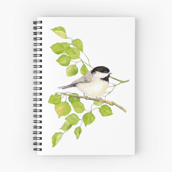 Item preview, Watercolor Chickadee Bird in Poplar Tree designed and sold by countrymouse.