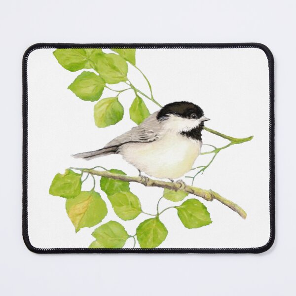 Item preview, Watercolor Chickadee Bird in Poplar Tree designed and sold by countrymouse.
