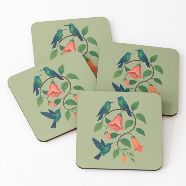 Item preview, hummingbird  in garden designed and sold by ArtwithBow.