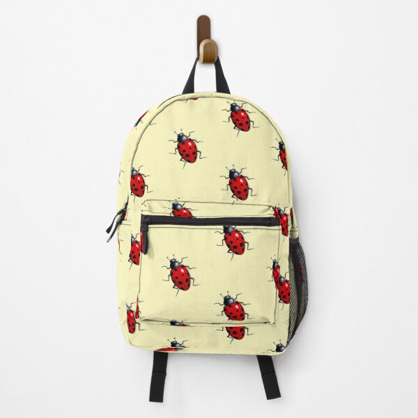 Item preview, Ladybug, Ladybird on Yellow, Insect, Dotted Background: Art designed and sold by JoyfulWhimsy.