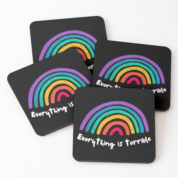 Item preview, Everything is terrible Rainbow Pride Flag designed and sold by InclusivePrints.