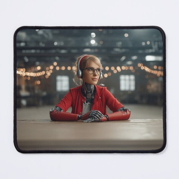 Item preview, Robot customer service rep with a headset designed and sold by Made-by-Gus.