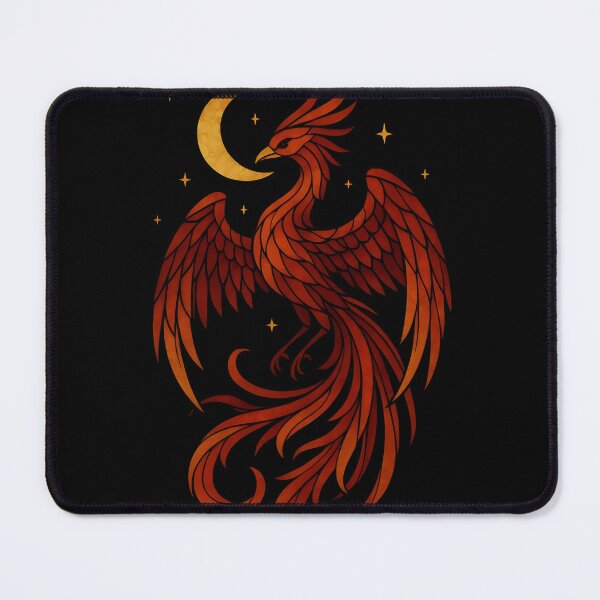 Item preview, Fiery Phoenix Stained Glass Design designed and sold by AetherLightArt.
