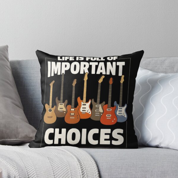 Item preview, Funny Guitar Shirt Life Is Full Of Important Choices For Music Lovers & Rock Fans designed and sold by DrawHandArt.