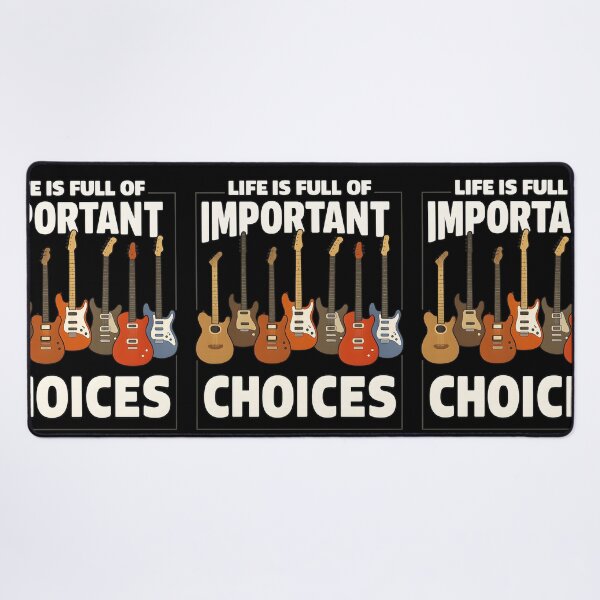 Item preview, Funny Guitar Shirt Life Is Full Of Important Choices For Music Lovers & Rock Fans designed and sold by DrawHandArt.